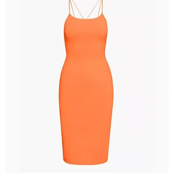 babaton Contour Scoopback Dress citron orange xxs - Picture 6 of 9